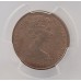 NEW ZEALAND 1967 . TWO 2 CENTS COIN . PCGS GRADE MS64